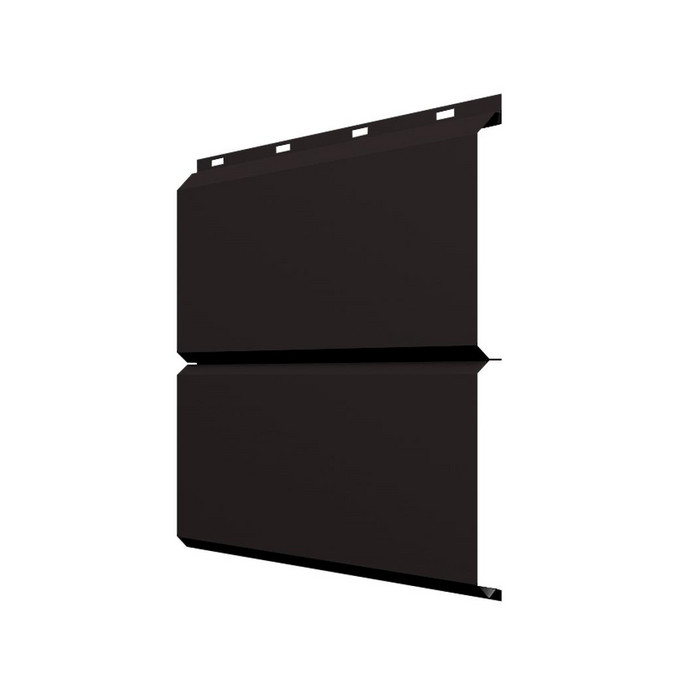 Софит ЭкоБрус без перфорации 0,345 Grand Line 0,5 Quarzit lite с пленкой RAL9005 черный