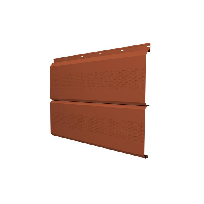 Софит ЭкоБрус с перфорацией 0,345 Grand Line 0,5 Satin Matt RAL8004 теракота